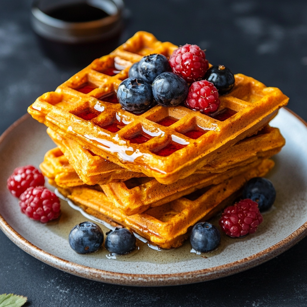 Crispy and Golden Sweet Potato Waffles – A Perfect Breakfast Delight
