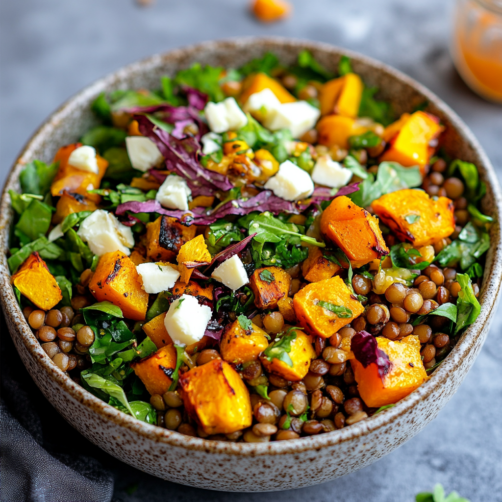 Lentil & Pumpkin Salad – Healthy, Flavorful, & Easy to Make