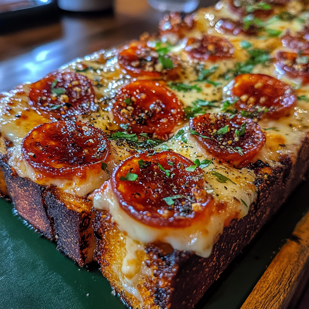 Freshly Baked Pepperoni Pizza with a Crispy Golden Crust
