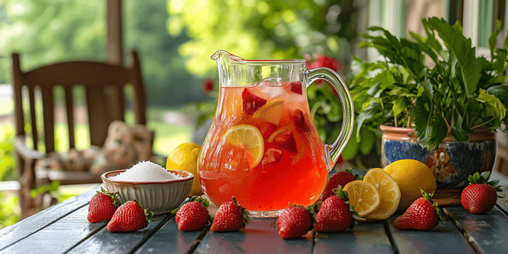 Title: Making Refreshing Southern Style Strawberry Sweet Tea in the Kitchen
