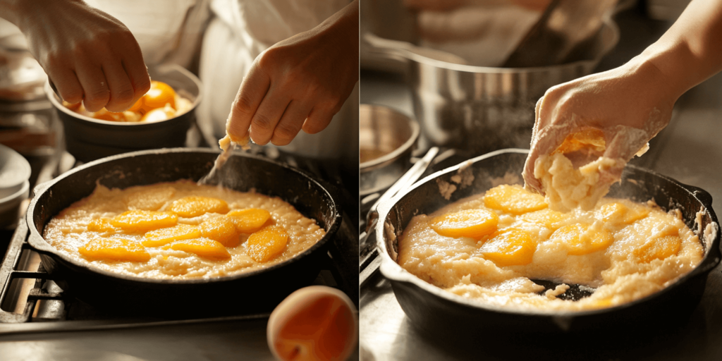 Title: Making Peach Cobbler Step-by-Step