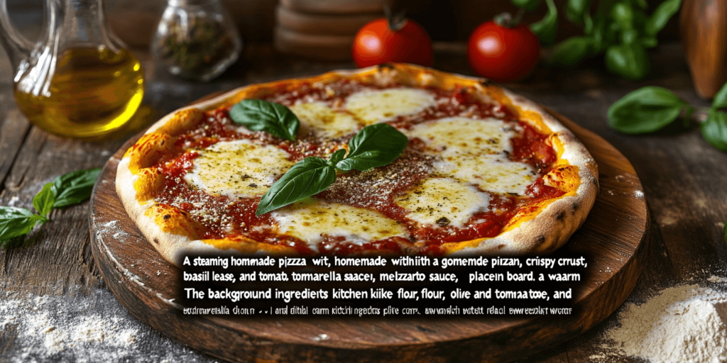 Alt Text: A freshly baked homemade pizza with classic dough.