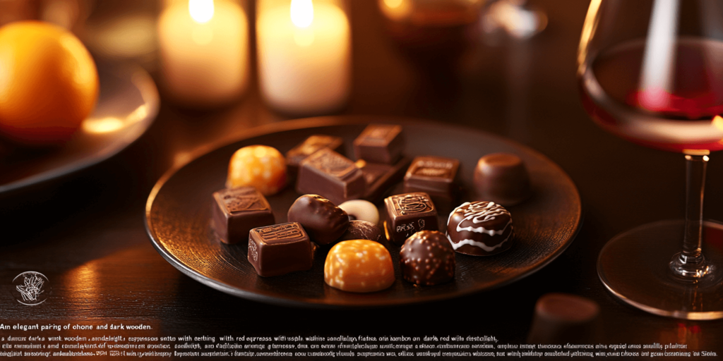 Alt Text: Person enjoying a chocolate bonbon in a cozy café